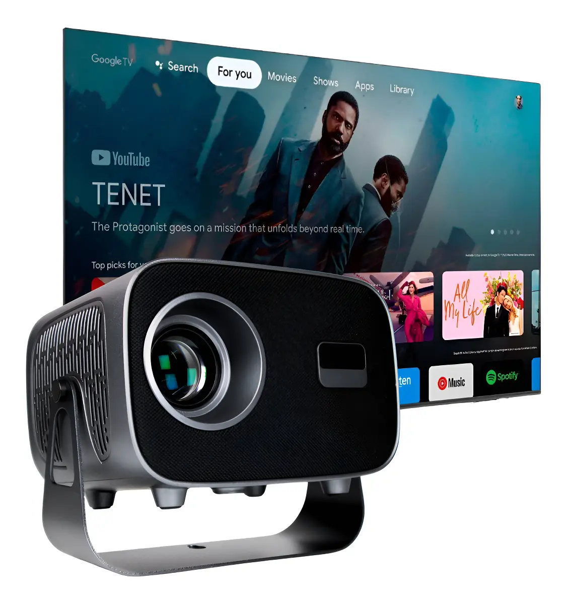 Projetor Portátil Full Hd 4k T15 Pro 10000lm Cores Fortes Hd